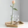 Crystal Ball Flower Vase Bubble Glass Bottle Transparent Hydroponic Ball Art Ware Tabletop Home Decor