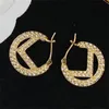 NIEUWE Fashion Stud Earring Designer Letter Oorbellen Dames Diamant Pearl Gold Luxe sieraden Verjaardag Gift Hoge kwaliteit