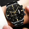 Hot ES Fashion Men Mensing Steel Steel Calendar Calendar Quartz Busines Busines