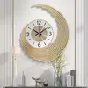Horloges murales grande horloge design moderne métal mural artisanat salon chambre El décor à la maison montre autocollant ornements montres