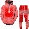 Mäns Tracksuits Cashew Flower Tracksuit Höst Vinter 3D Tryckt Sweatshirt Byxor Set Plus Storlek Kvinnor Män Kläder Surfêtement Homme