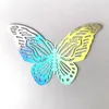 12 Sztuk / Papier Hollow Hollow 3D Butterfly Cake Cupcake Topper Decoration Naklejki Zestaw do dekoracji weselnych