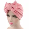 Berets Fashion Женщины Big Bow Turban Hat Head radess Узел Bonnet Chemo Hair Cap мягкая Snood Hatberets Pros22