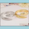 Charm armband mode armband guld metall 18k pl￤terad blad armband ￶ppen manschett sl￤pp leverans 2021 smycken dhseller2010 dhuyq