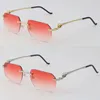 New Designer Frame Rimless Square Rectangle Sunglasses 028O Luxury Metal Womens Sun glasses Unisex 18K Gold Male and Female Adumbral Size:57-20-140MM