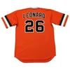 qqq8 C202 Men 15 BRUCE BOCHY 15 MIKE IVIE 18 MATT CAIN 26 JEFFREY LEONARD 75 BARRY ZITO 1975 Baseball Jersey