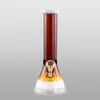 9,2-inch donkerbruine bekerbasis rechte buis waterpijp bong - verspreide downstem percolator, 14 mm vrouwelijk gewricht