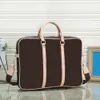Projektant torby moda luksusowa nowa teczka Laptop Business Podwójna skórzana torebka na ramię Messenger Bag Presbyopic Classic Torby #41122 #4020
