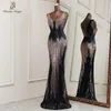 مثير عميق V الرقبة على غرار Mermaid فساتين السهرة Vestidos الصيغ Vestidos de Fiesta Robe de Soiree de Mariage 220509