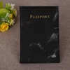 Card Holders Marble Pattern Business Passport Covers Women Men Holder PU Leather Travel Wallet Case Unisex