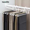 vanzlife multi-layers stainless steel pants hangers home retractable wardrobe pants storage racks 210318