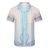 Diseñador de moda de verano Camisetas para hombres Camisas casuales Tops de manga corta Playa hawaiana Tamaño asiático suelto M-3XL