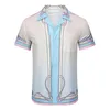 Men's Plus Tees Polos T Shirts LUXURY Summer Designer Shirts Fashion Letter V Silk Bowling Asia Size M-3XL