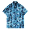 أزياء هاواي الأزهار طباعة شاطئ شيرت الرجال مصمم الحرير البولينج قميص الرجال الصيف قصيرة الأكمام فضفاض اللباس قميص