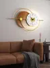 Horloges murales Horloge Design moderne Salon Home Decore Montre Simple Luxe Creative Décoratif Décor Lampe Acrylique