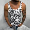 Canotta da uomo casual stampata Canotta Sunmer Fashion Bodybuilding Gym Vest senza maniche Sportwear Beach Hawaiian Holiday Man Tank 220527