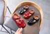 Dziewczęce skórzane buty dla dzieci moda brytyjska w stylu Oxfords T Pasek z łukiem wiosna jesienna jesienna dziecięcy mieszkania swobodny miękki 220525