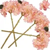 Dekorative Blumenkränze, 4 Stück, Vintage-Hortensien, künstlich, für Dekorationen, künstliche Blumen, Blumenhandwerk, gebrannte gefälschte Anordnung, dekorativ