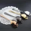 DHL Sugar Skull Tea Spoon Suck مقاومة مقاومة للصدأ ملاعق الحلوى ملعقة آيس كريم إكسسوارات المطبخ 100pcs C0525P22493686