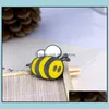 Булавки броши пчелиные милые животные желтые черные белые щупальца маленькая эмалевая творческая брошь лацка
