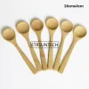 8 Size Small bamboo Spoons Natural Eeo-Friendly Mini Honey Spoons Kitchen Mini Coffee Teaspoon Kids Ice Cream Scoop 9~16cm PRO232