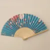 Annan heminredning kinesisk japansk stil silk bröllop fans konst gåvor dans hand fan vintage bambu fällbara händer innehöll blommor 391 d3