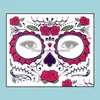 Partihandel engångsögonskugga klistermärke Magic Eye Face Lace Style Watertof Tattoo For Beauty Makup Stage Halloween Party Drop Del Del