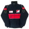 Veste de course F1, nouvelle combinaison d'hiver avec logo brodé et fermeture éclair