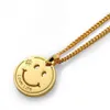 Charm Fashion Men Women Smiling Face Pendant Necklaces Design 70cm Long Chain Love Life Jewelry Mens Necklace Gift222P