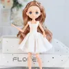 Utgåva 11 Joint Moveable Body 26cm 1/6 Doll Purple Brown Eyes with Fashion Clothes Style Dress Up Baby Dolls DIY Toy 220505