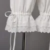 Kvinnor Lolita Bloomer Pants Vintage White Pumpkin Elastic Shorts Spets Bubble Safety Under Pants