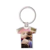 8 Styles transfert de chaleur porte-clés pendentif Sublimation blanc porte-clés en métal bricolage accessoires de mode porte-clés porte-clés