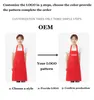 oem custom design black unisex waiter cooking restaurant with pocket printing men and aprons for woman Factory wholesale 220608