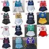 Women Tracksuit 2022 Summer New Designer Fashion Women's Solid Color Lace Up Outfits Jersey Print Sleeveless Vest Shorts Two Piece Sets
