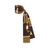Sciarpa da donna di design di design di lusso per fascia, lettera di moda copia borsa sciarpe, cravatte, fasci di capelli, materiale di seta al 100% involucri 8x120 cm