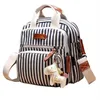 New Styles Baby Designer Diaper Bag Backpack for Care Maternity Travel Zipper Plaid Canvas Backpack Nappy Changing Nursing Stroller Horse Ornaments Multi function