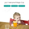 Mugs Reversible Magic Cup Baby Learning Drinking Cups Leak-proof Children's Cupes Bottle 240ml Copos Learning sea freight Inventory 200pcs DAJ468