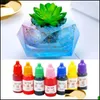 기타 보석 도구 장비 PC/세트 10ml 식품 등급 염색 안료 슬라임 MUD COLORANT EPOXONT EPOXY DIY 수제 제제 JE DHJDG