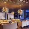 Pendant Lamps Nordic Creative LED Aluminum Dandelion Chandelier Sputnik Luminaire For Dining Room Kitchen Corridor Home Lighting DecorationP