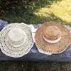 مصمم الصيف الدانتيل يصل من الشمس الشاطئ قبعة المرأة جوفاء واسعة بريم القش قبعة قابلة طوي قبعة ذات ظلة القش