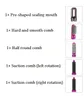 Home Hair Dryer 5 In 1 Electric Comb Negative Ion Straightener Blow Dryer Air Combs Curling Wand Detachable Brush Kit