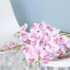 Decorative Flowers & Wreaths 9 Heads White Artificial Phalaenopsis Flower Real Touch Butterfly Orchid Home Decor Wedding Centerpieces Decora