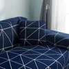 Pokrywa krzesełka rozciągająca przerwana sofa sofa szezlonka longue 2 3 SEater granatowy kształt na kanapę Extensible ElastsChair