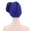 Big Flower Turban Bonnet Indian Plated Women Głowa Głowa Afrykańskie auto gele już zrobione nagłówki muzułmańskie czapki chusta na strefa