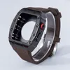 für Apple Watch Series 8 7 6 5 4 3 SE Premium Alloy Mod Kit Armor Schutzhülle Band Strap Cover 44mm 45mm