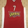 XFLSP 7 Vassilis Spanoulis Piraeus Ekpate Basketball Jersey赤刺繍ステッチカスタム任意の数と名前Jerseys