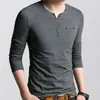 YSMILE Y #112 Cotton Grey Mens Long Sleeve Tie Clasp V solid heart-shaped base autumn sweater T blood slim Lycra cotton shirt 220322