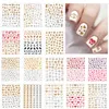 Autocollants autocollants Valentine Nail Art or amour feuille adhésif autocollant autocollant paillettes étoiles éclaboussures néon lumineux manucureautocollants