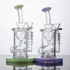 Heady Cam Torus Harnak Harnaklar Duş Başlığı PERC Cam Bongs Recycler Klein Su Boruları 14mm Dişi Eklem ile Kase Yağı Dab Teçhizatları