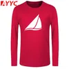 AYYC maglietta a maniche lunghe Maglietta da uomo personalizzata divertente Maglietta da barca per uomo Grandi dimensioni Maglietta normale Uomo Stile estivo Saldi 220609